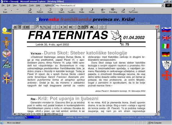 Slika 32: Fraternitas v formatu PDF