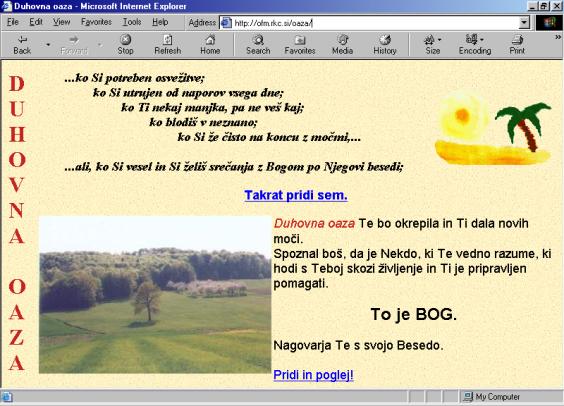 Slika 40: Povabilo k molitvi