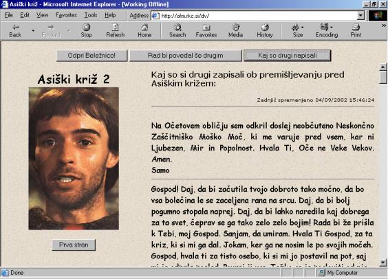 Slika 54: Kaj so si drugi zapisali pred kriem